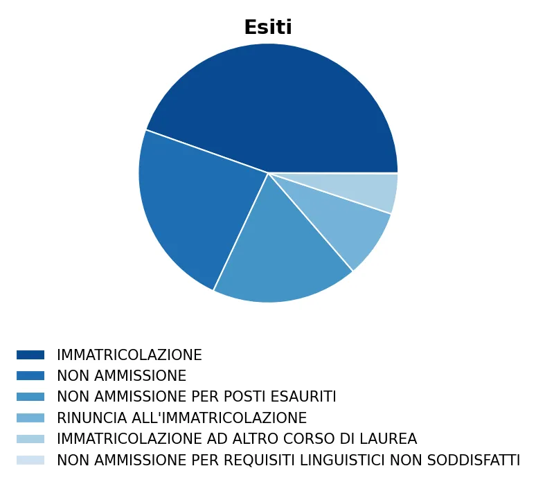 Grafico a torta degli esiti di Ingegneria informatica 21-10-2025